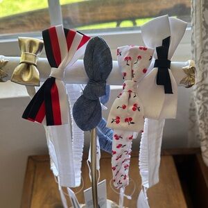 Janie and Jack Bow Headband Collection - Gold, Red, Blue, White